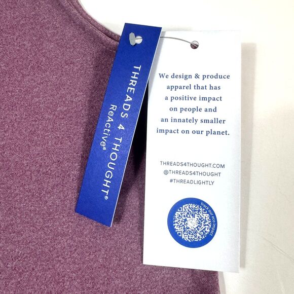 NWT Threads 4 Thought Women's Fatima Asymmetrical Luxe Jersey Tank Small Purple - Picture 8 of 11